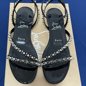 Christian Louboutin Pre-owned Mafaldina Spikes Ankle Strap Sandal